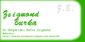 zsigmond burka business card